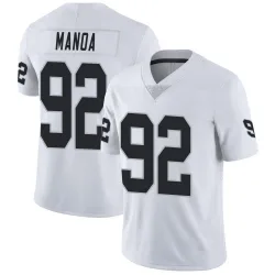 Men's Tyler Manoa Las Vegas Raiders No.92 Limited Vapor Untouchable Jersey - White