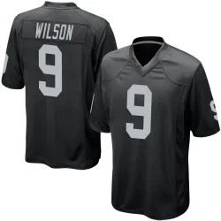 Men's Tyree Wilson Las Vegas Raiders No.9 Game Team Color Jersey - Black