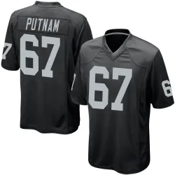 Men's Will Putnam Las Vegas Raiders No.67 Game Team Color Jersey - Black
