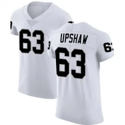 Men's Wilson Gene Upshaw Las Vegas Raiders No.63 Elite Vapor Untouchable Jersey - White
