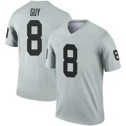 Men's Wilson Ray Guy Las Vegas Raiders No.8 Legend Inverted Silver Jersey