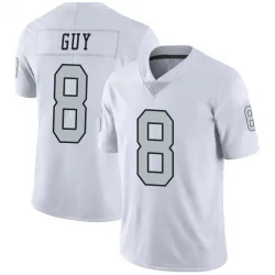 Men's Wilson Ray Guy Las Vegas Raiders No.8 Limited Color Rush Jersey - White