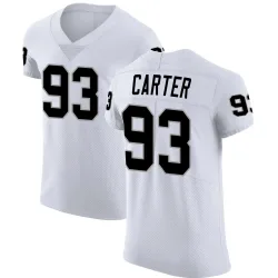 Men's Zach Carter Las Vegas Raiders No.93 Elite Vapor Untouchable Jersey - White