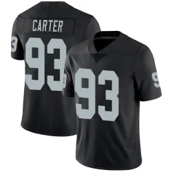 Men's Zach Carter Las Vegas Raiders No.93 Limited Team Color Vapor Untouchable Jersey - Black