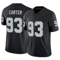 Men's Zach Carter Las Vegas Raiders No.93 Limited Vapor F.U.S.E. Jersey - Black