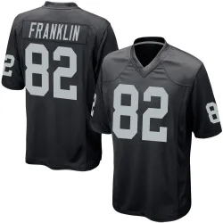 Men's Zakhari Franklin Las Vegas Raiders No.82 Game Team Color Jersey - Black