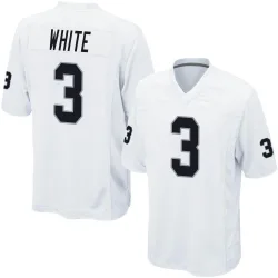 Men's Zamir White Las Vegas Raiders No.3 Game Jersey - White