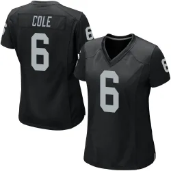 Women's AJ Cole Las Vegas Raiders No.6 Game Team Color Jersey - Black