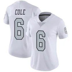 Women's AJ Cole Las Vegas Raiders No.6 Limited Color Rush Jersey - White