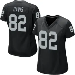 Women's Al Davis Las Vegas Raiders No.82 Game Team Color Jersey - Black