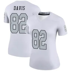 Women's Al Davis Las Vegas Raiders No.82 Legend Color Rush Jersey - White