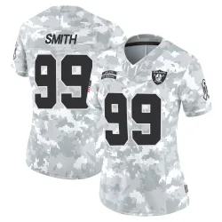 Women's Aldon Smith Las Vegas Raiders No.99 Limited 2024 Salute to Service Jersey - Arctic Camo