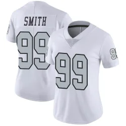 Women's Aldon Smith Las Vegas Raiders No.99 Limited Color Rush Jersey - White