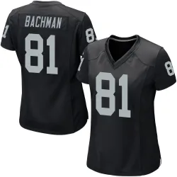 Women's Alex Bachman Las Vegas Raiders No.81 Game Team Color Jersey - Black