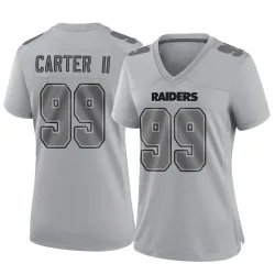 Women's Andre Carter II Las Vegas Raiders No.99 Game Atmosphere Fashion Jersey - Gray