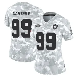 Women's Andre Carter II Las Vegas Raiders No.99 Limited 2024 Salute to Service Jersey - Arctic Camo