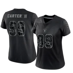 Women's Andre Carter II Las Vegas Raiders No.99 Limited Reflective Jersey - Black