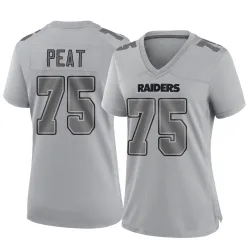 Women's Andrus Peat Las Vegas Raiders No.75 Game Atmosphere Fashion Jersey - Gray