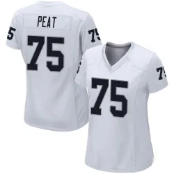 Women's Andrus Peat Las Vegas Raiders No.75 Game Jersey - White