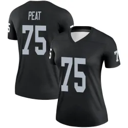 Women's Andrus Peat Las Vegas Raiders No.75 Legend Jersey - Black
