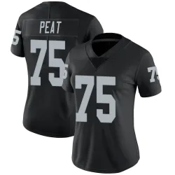 Women's Andrus Peat Las Vegas Raiders No.75 Limited Team Color Vapor Untouchable Jersey - Black