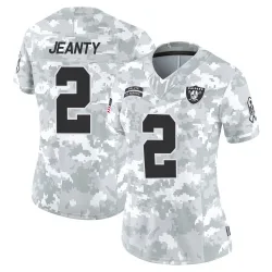 Women's Ashton Jeanty Las Vegas Raiders No.2 Limited 2024 Salute to Service Jersey - Arctic Camo