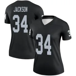 Women's Bo Jackson Las Vegas Raiders No.34 Legend Jersey - Black