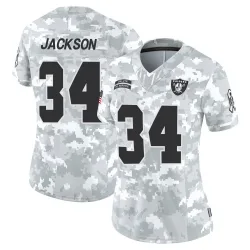 Women's Bo Jackson Las Vegas Raiders No.34 Limited 2024 Salute to Service Jersey - Arctic Camo