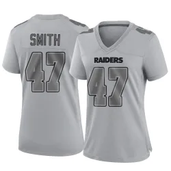 Women's Brandon Smith Las Vegas Raiders No.47 Game Atmosphere Fashion Jersey - Gray