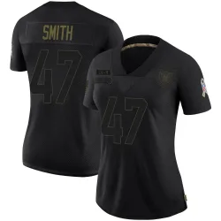 Women's Brandon Smith Las Vegas Raiders No.47 Limited 2020 Salute To Service Jersey - Black
