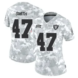 Women's Brandon Smith Las Vegas Raiders No.47 Limited 2024 Salute to Service Jersey - Arctic Camo