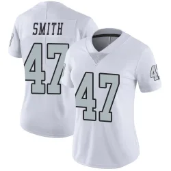 Women's Brandon Smith Las Vegas Raiders No.47 Limited Color Rush Jersey - White