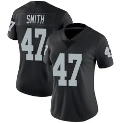Women's Brandon Smith Las Vegas Raiders No.47 Limited Team Color Vapor Untouchable Jersey - Black
