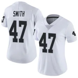 Women's Brandon Smith Las Vegas Raiders No.47 Limited Vapor Untouchable Jersey - White