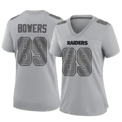 Women's Brock Bowers Las Vegas Raiders No.89 Game Atmosphere Fashion Jersey - Gray