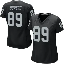 Women's Brock Bowers Las Vegas Raiders No.89 Game Team Color Jersey - Black