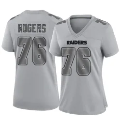 Women's Caleb Rogers Las Vegas Raiders No.76 Game Atmosphere Fashion Jersey - Gray
