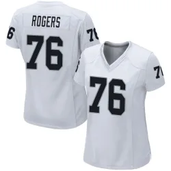 Women's Caleb Rogers Las Vegas Raiders No.76 Game Jersey - White