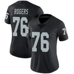 Women's Caleb Rogers Las Vegas Raiders No.76 Limited Team Color Vapor Untouchable Jersey - Black