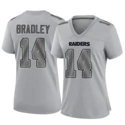 Women's Carter Bradley Las Vegas Raiders No.14 Game Atmosphere Fashion Jersey - Gray