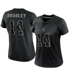 Women's Carter Bradley Las Vegas Raiders No.14 Limited Reflective Jersey - Black