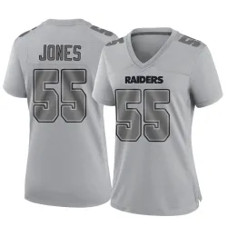 Women's Chandler Jones Las Vegas Raiders No.55 Game Atmosphere Fashion Jersey - Gray