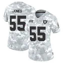 Women's Chandler Jones Las Vegas Raiders No.55 Limited 2024 Salute to Service Jersey - Arctic Camo