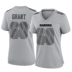 Women's Charles Grant Las Vegas Raiders No.60 Game Atmosphere Fashion Jersey - Gray