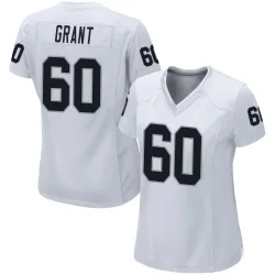 Women's Charles Grant Las Vegas Raiders No.60 Game Jersey - White