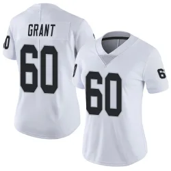 Women's Charles Grant Las Vegas Raiders No.60 Limited Vapor Untouchable Jersey - White