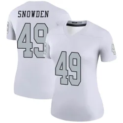 Women's Charles Snowden Las Vegas Raiders No.49 Legend Color Rush Jersey - White