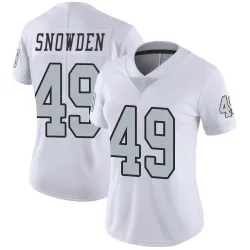 Women's Charles Snowden Las Vegas Raiders No.49 Limited Color Rush Jersey - White
