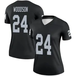 Women's Charles Woodson Las Vegas Raiders No.24 Legend Jersey - Black