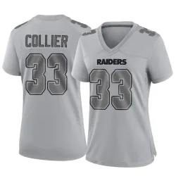 Women's Chris Collier Las Vegas Raiders No.33 Game Atmosphere Fashion Jersey - Gray